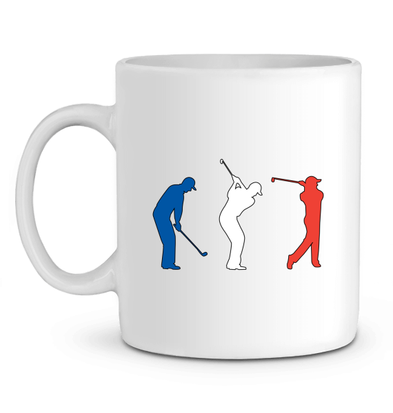 LET'S GOLF IT - Mug BLEU BLANC ROUGE - idées cadeaux golf homme femme
