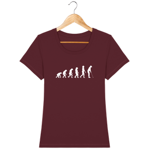 LET'S GOLF IT - T-Shirt en coton bio Evolution femme - idées cadeaux golf homme femme